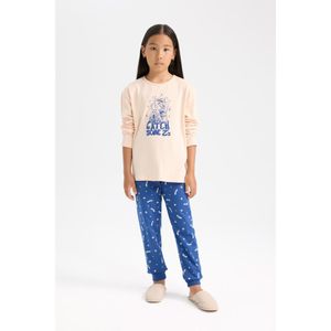 Defacto Girl Regular Fit Knitted Pyjamas - Lt.Pink