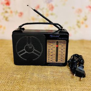 Radio RX-606 Portable Radio, 5-Band AM/FM/TV/SW1/SW2, Built-in Antenna