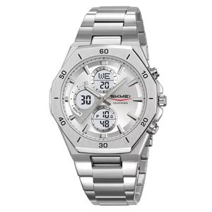 Skmei ساعة كوارتز مقاومة للماء 2505 فضى