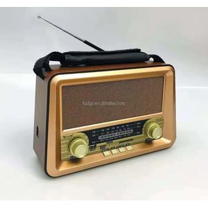 راديو محمول بتصميم كلاسيكي عتيق GOLON RX-BT1006 مزود بمكبر صوت بلوتوث – يدعم موجات FM / AM / SW، ويعمل كمشغل MP3 عبر USB وكارت TF.