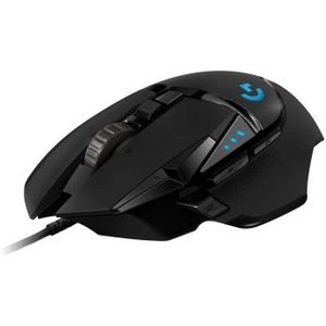 Logitech ماوس ألعاب سلكي عالي الأداء من لوجيتك G502 HERO مستشعر 25K 25600 نقطة في البوصة RGB أوزان قابلة للتعديل 11 زرًا للبرمجة ذاكرة داخلية كمبيوتر شخصي ماك أسود