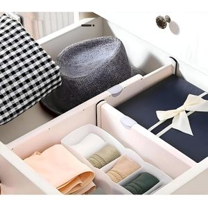 Drawer divider-durable mesh panels for sorting clothes, toiletries, utensils and office supplies in any high quality multi-use drawer or shelf