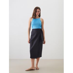 100% Linen Skirt With Elastic Waist