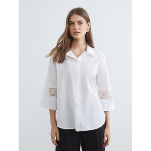 LC Waikiki Lace Detailed Oversize Women's Shirt