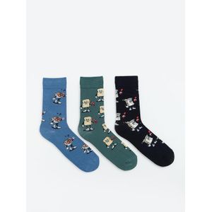 LC Waikiki Patterned Men's Ankle Socks 3-Pack