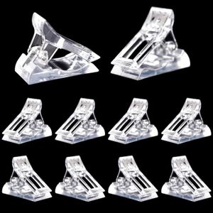5PCS Nail Tips Clip for Quick Building Poly Sculpting Gel Nail Forms Nail Art Tools DIY Extension Clamp Clips Nail Clips for Finger Nail Extension UV LED Builder Clamps Manicure Clear-10pcs