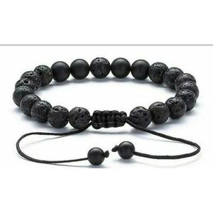 Hand Made Bracelets Of Lava Stones For Unisex
