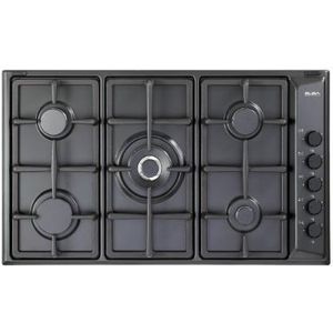 Elba  Built-in Gas Hob 90 Cm Black Color 5 Eyes Side Control Keys EN95-545ANT