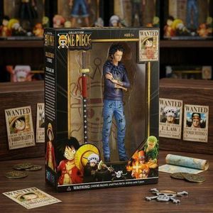 General Trafalgar Law figure from the One Piece anime – High-quality PVC model with an extra sword – Comes in a "WANTED" box – Perfect gift for kids, anime fans, and collectors – A durable collectible for display and decoration
