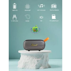 Kisonli KS-2004 Premium Portable Bluetooth Surround Stereo, with Strap, Support TF-USB-FM