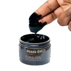 Mondo موندو بلاك جيل (Mondo Black Gel) - جيل تصفيف وتغطية الشعر الأبيض فوراً - لون أسود لامع ومظهر طبيعي - صبغة مؤقتة سهلة الاستخدام والغسل