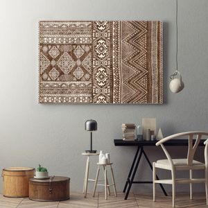 هوم جاليري تصميم هندسي - ikat-aztecs تابلوه كانفاس مطبوع