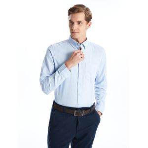 LC Waikiki Regular Fit Long Sleeve Linen Blend Men's Shirt