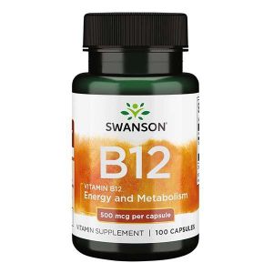 Swanson Vitamin B12 500 mcg – 100 Capsules