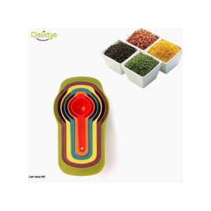 طقم 6 ملاعق قياس من 7.5 مل حتى 1 كوب قد يختلف اللون