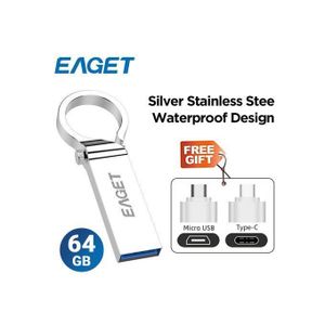 EAGEAT Eaget Pen Flash Drive 3.0 64GB - Metal OTG Micro USB Type-C 