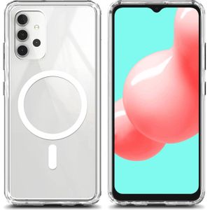 Magnetic for Samsung Galaxy A32-5G Case, Clear Compatible with MagSafe  Slim Fit Lightweight Shockproof, Military-Grade Protection, Yellowing Resistant Scratch-Resistant Back