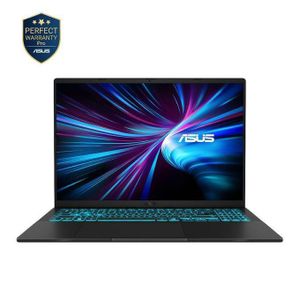 Asus  لابتوب فيفو بوك V16 V3607VH-EG005W للألعاب وصناعة المحتوى معالج Intel Core 5 210H ذاكرة RAM سعة 16 جيجابايت قرص تخزين SSD سعة 1 تيرابايت بطاقة رسوميات RTX 5050 سعة 8 جيجابايت شاشة 16 بوصة WUXGA بمعدل تحديث 144 هرتز نظام Windows 11لون أسود