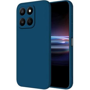 جراب حماية سيليكون مضاد للصدمات مع بطانة ناعمة من المايكروفايبر بلمسة نهائية غير لامعة مضاد للبصمات وتصميم واقي لعدسة الكاميرا لموبايل أوبو رينو X7D من توب ستور، لون أزرق