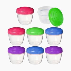 Snack Boxes - 150ml Small Food Storage BPA Free Random Colors Small School Boxes Fruit Boxes Set Multicolor (8pice))