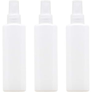 مجموعة من 3 زجاجات رذاذ ناعم، سعة 120 مل، قابلة لإعادة التعبئة، عبوات مستحضرات تجميل، زجاجات رذاذ بلاستيكية فارغة بيضاء