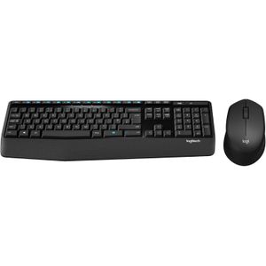 Logitech طقم لاسلكي MK345 COMFORT مزود بلوحة مفاتيح كاملة الحجم وفأرة لليد اليمنى