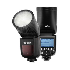 Godox V1N Professional Camera Flash Speedlite Speedlight Round Head Wireless 2.4G Fresnel Zoom for Nikon D5300 D750 D850 D7100 Z7Cameras Camcorder for Wedding Portrait Studio Photography