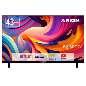 Arion 43-Inch Full HD Smart Android TV, A+ Grade Panel, Frameless Design, Wi-Fi, HDMI & USB Connectivity – AR-43 T4S