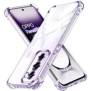 Case Compatible with OPPO Reno 12 Pro 5G, Cover Silicone Transparent TPU Gorilla Anti-shock Protector Camera Shockproof Corners - Clear