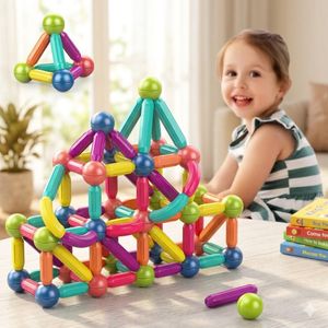 Ultimate 103-Piece Colorful Magnetic Building Stick and Ball Set: The Premium STEM Educational Construction Kit for Creative Minds and Endless Geometric Exploration