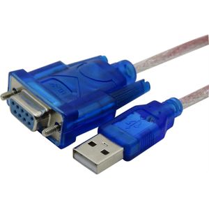 كابل محول USB 2.0 ذكر إلى RS232 ذكر FTDI، منفذ تسلسلي 9 دبابيس ذكر لأجهزة المساعد الرقمي الشخصي، موديم (RS-232-DB9)، ذكر من ديجيتال سكوير، طول 1.5 م