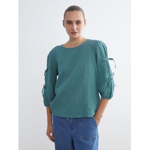 LC Waikiki Crew Neck Textured Blouse