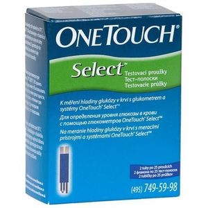 One Touch شرائط اختبار قياس السكر في الدم عبوة تحتوي على  50 شريط للاستخدام المنزلي