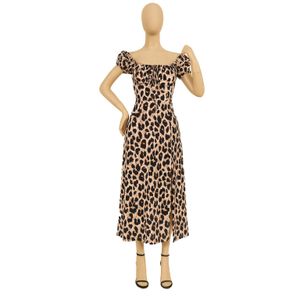 كاش طويل بفتحة جانبية بأستيك عند الصدروالاكتاف وفاتحه من عند الركبه الي اسفل الفستان , موديل 204 , تايجر