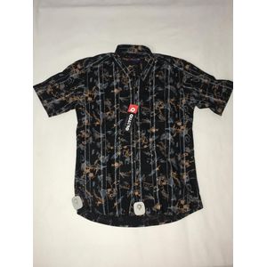 Casual Patterned Shirt - Black & Gray