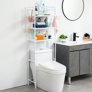 منظم فوق الغسالة معدن 3 طبقات - استاند تخزين عملي لتنظيم ادوات الغسيل والمنظفات - مناسب لغسالة الملابس وغسالة الاطباق