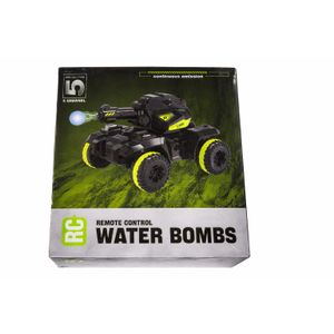  دبابة آر سي ذكية بجهاز تحكم عن بعد تطلق قنابل مائية - دفع رباعي، دوران 360 درجة مع مؤثرات صوتية وإضاءة.