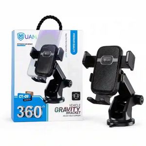 UAM UAM-CT09 Gravity Car Phone Holder Air Vent Dashboard Windshield Mount 360 Rotation One Hand Auto Lock Universal Smartphone Stand Fast Charge Compatible