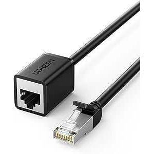Ugreen Ethernet Extension Cable, Cat6 RJ45 Male to Female Lead, Shielded Network Patch Cable Connector Compatible with Switch, Modem, Patch Panel, Router, PC, Network Printer, PS5, PS4 (2M) 11281
