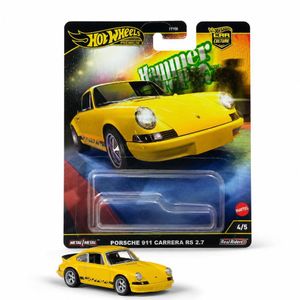 Mattel سيارة هوت ويلز بريميوم كار كالتشر هامر دروب بورشه 911 كاريرا RS 2.7 المعدنية - HRW07