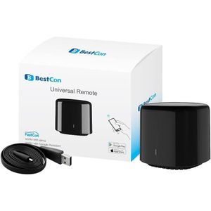 Broadlink ريموت يعمل بالاشعة تحت الحمراء وشبكة واي فاي RM4C mini من برودلينك جهاز تحكم عن بعد للمنزل الذكي متوافق مع اليكسا أسود