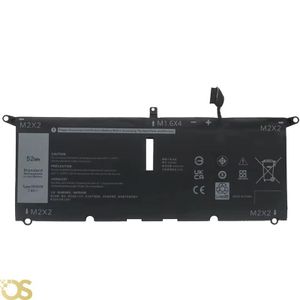 Os Battery Compatible with Dell XPS 13 9370 / 9380, Inspiron 13 7390 / 7391 2-in-1 / 5390 / 5391 / 7490, Latitude 3301 / E3301, Vostro 5390 DXGH8 (7.6V / 52Wh ≈ 6840mAh) — 3 Month Warranty