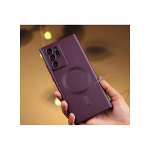 جراب حماية مغناطيسي لهاتف سامسونج جالاكسي نوت 20 ألترا، غطاء للكاميرا، شديد التحمل، بنفسجي، نوت 20 ألترا