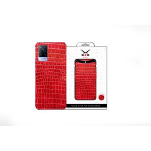 OZO Skins Luxury Skin Red Leather Snack (SL107RLS) Skin for Vivo V21e