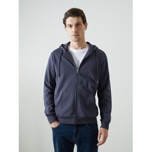 LC Waikiki Hooded Long Sleeve Men's Zip-Up Sweatshirt