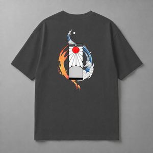 T-Shirt Anime Oversized Cotton T-04 -  Dark Grey