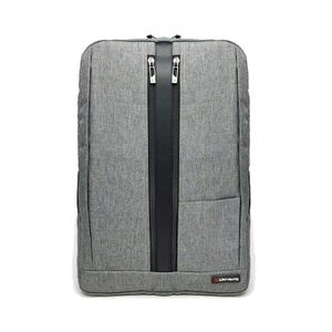 LAVVENTO L'AVVENTO (BG73A) Discovery Backpack fit laptops up to 15.6" with Padded Laptop compartment and two Zipper on the Front, Nylon + PU - Gray
