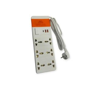 بريزة كهرباء 6 مقبس مع USB C بقوة 2500 وات