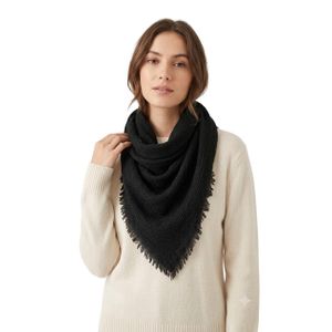 Clue Lightweight Cotton Fringed Textured Woven Scarf