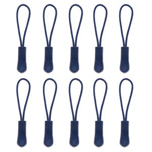 10pcs PU Leather Zipper Tags Zip Fixer/Zipper Pull -10X35mm Coffee